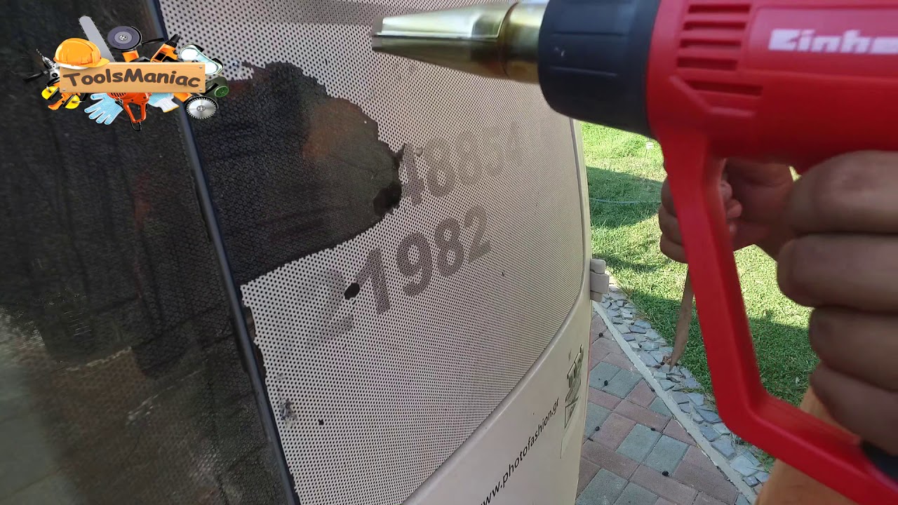 Einhell TH-HA 2000/1 Unboxing and first use to remove car decal