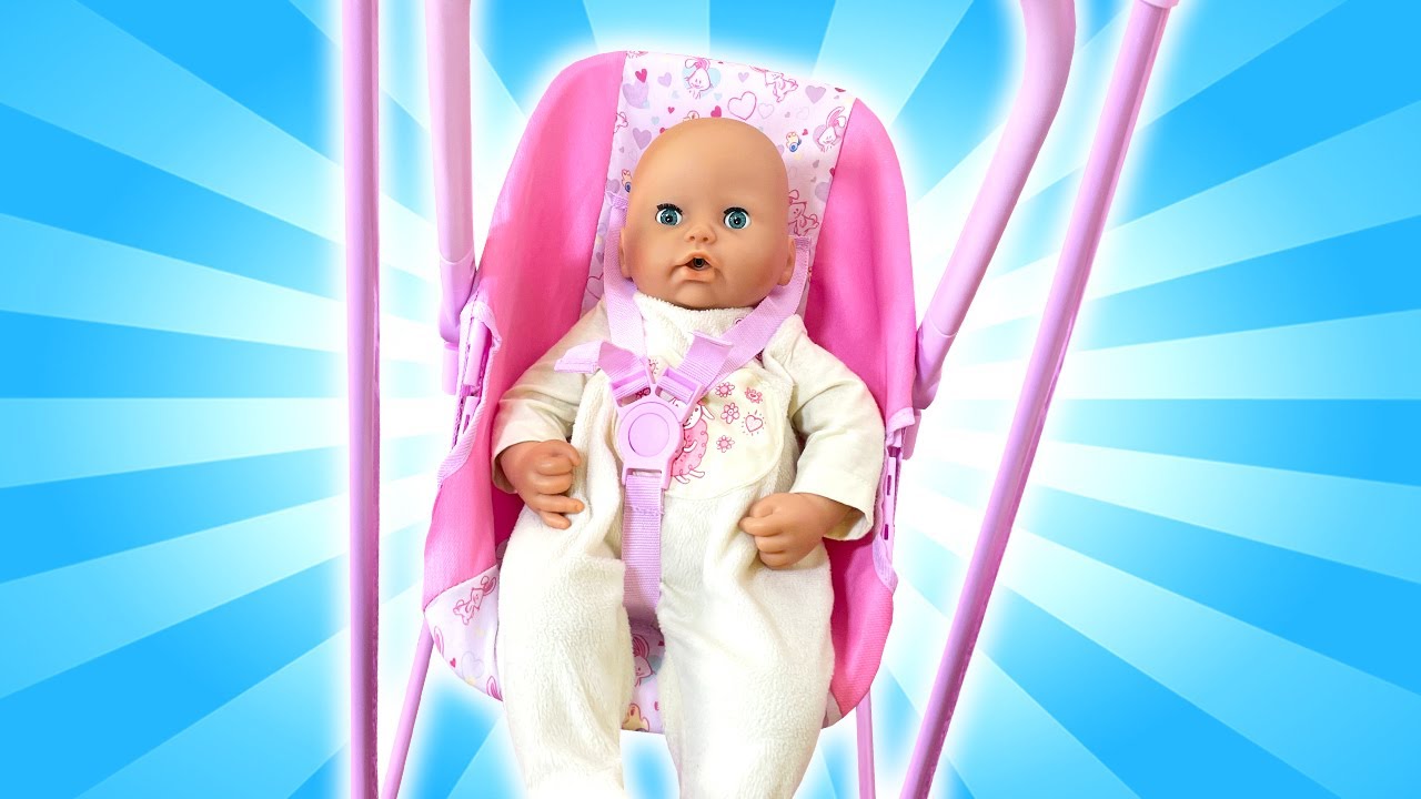 New swing for baby Annabell doll. Baby dolls accessories & toys for kids. Pretend to play babysitter