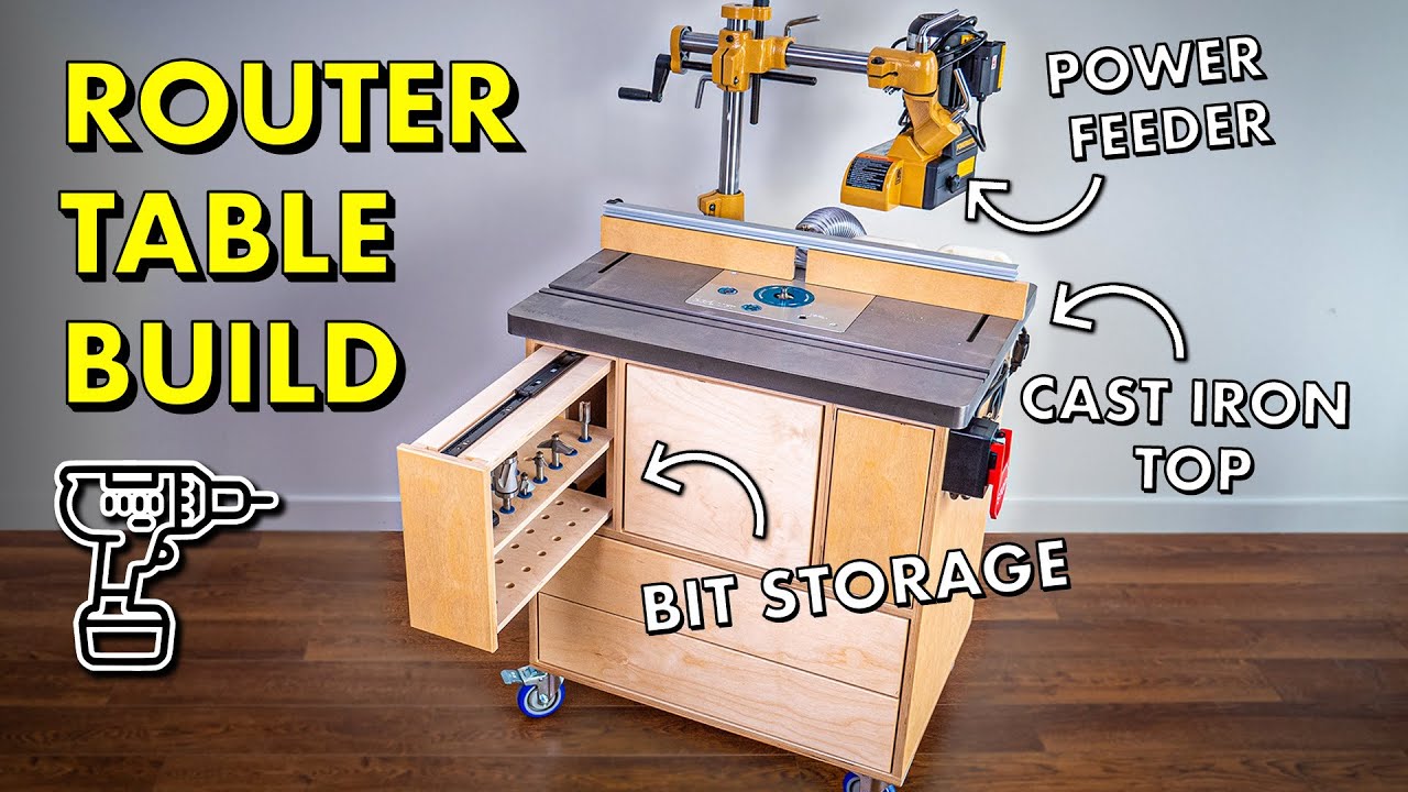 How to make a ROUTER TABLE w/ Bit Storage & Dust Collection