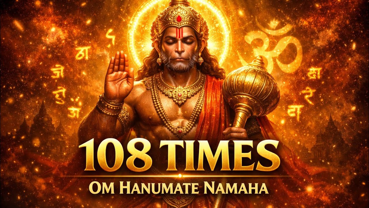 Om Hanumate Namaha 108 Times | Remove Fear & Negative Energy 