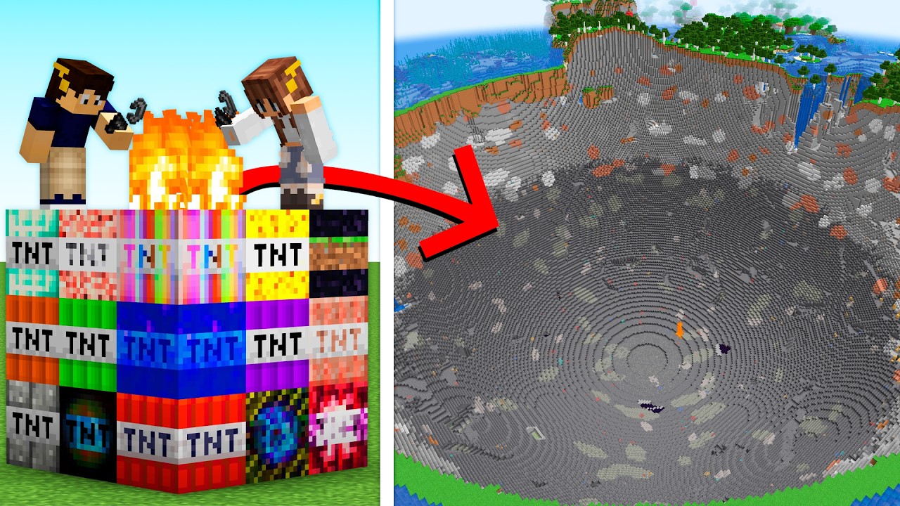 TESTEI TNT ATÉ BUGAR MEU MINECRAFT