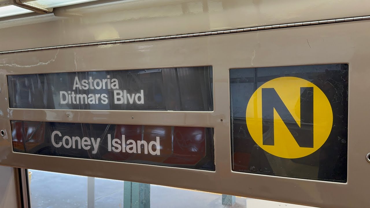 BMT Broadway Express: R68A (N) Train [Astoria-Ditmars Blvd to Coney Island-Stillwell Av]
