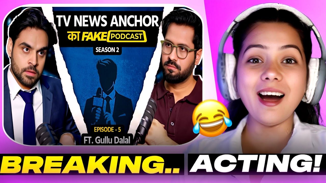 Fake Podcast with TV News Anchor Reaction | Gullu Dalal | Satish Ray | Nishati React