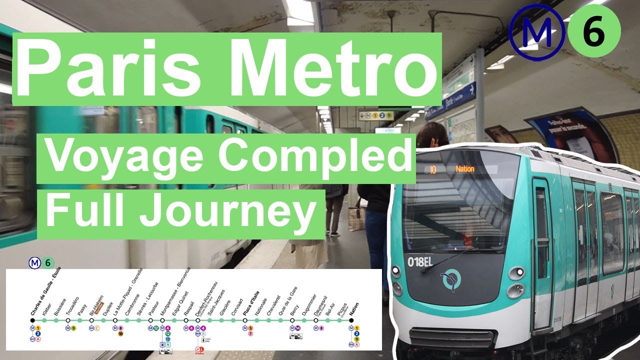 Paris Metro - M6 Voyage Complet Full Journey