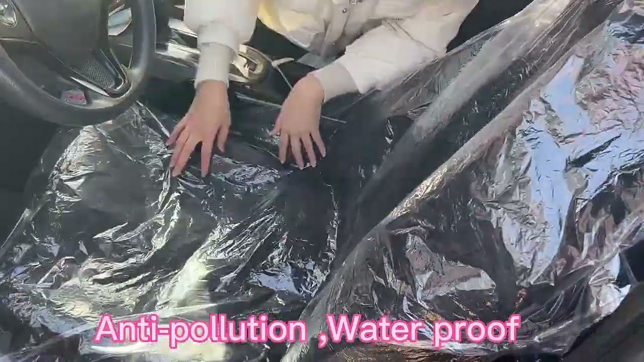 Clear plastic car seat cover, protect the car seat from the dirty sources