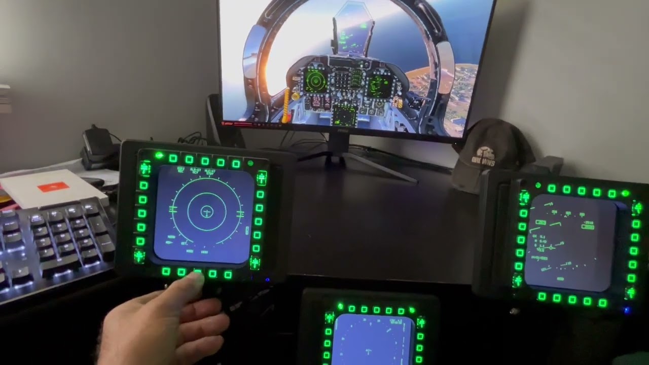 Thrustmaster Cougar MDF with screen and mounts