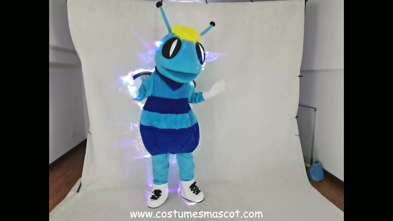 I'm mascot maker!  Blue Hornet Bee Mascot Costume Animal,Disfraz de mascota de abeja avisp&oacute;n azul