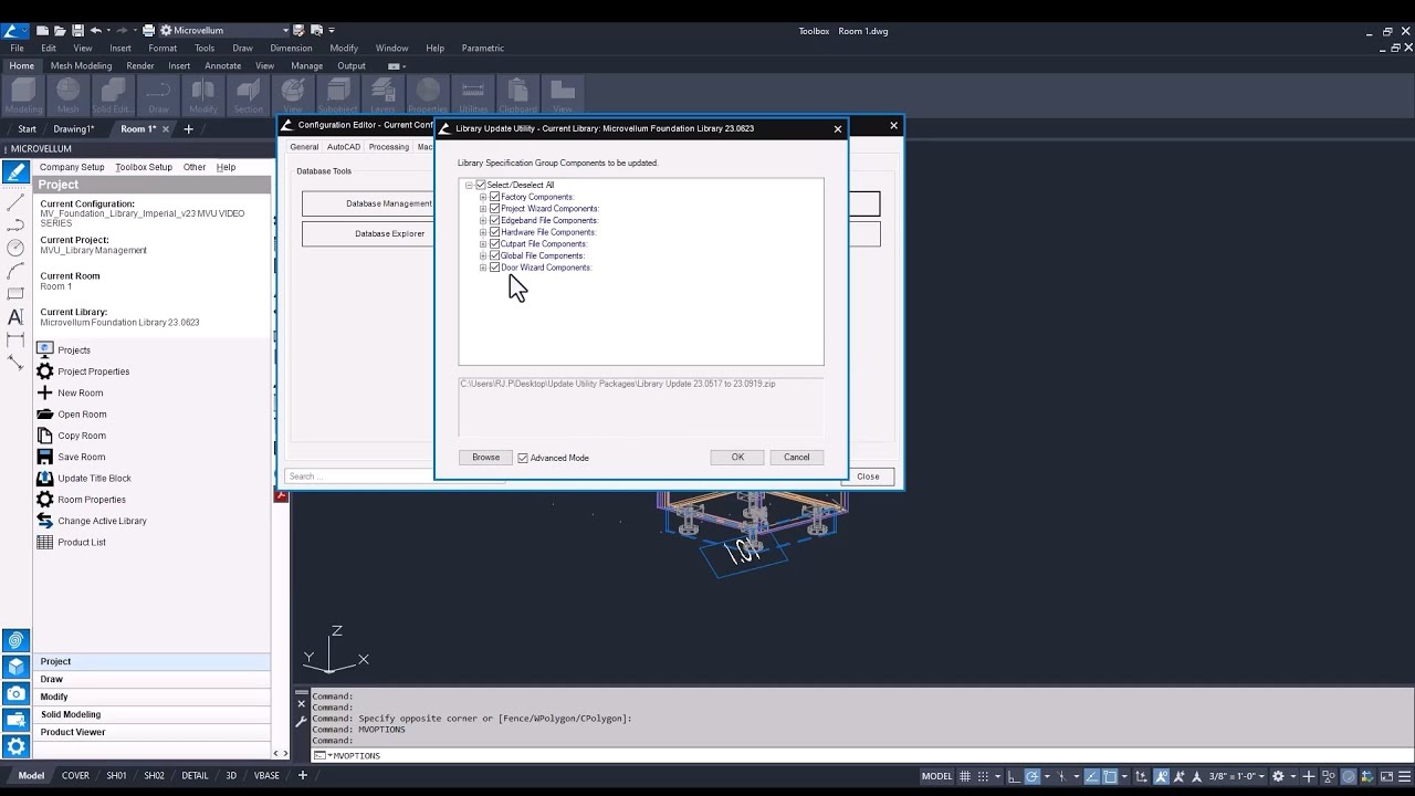 Working with the Library Update Utility