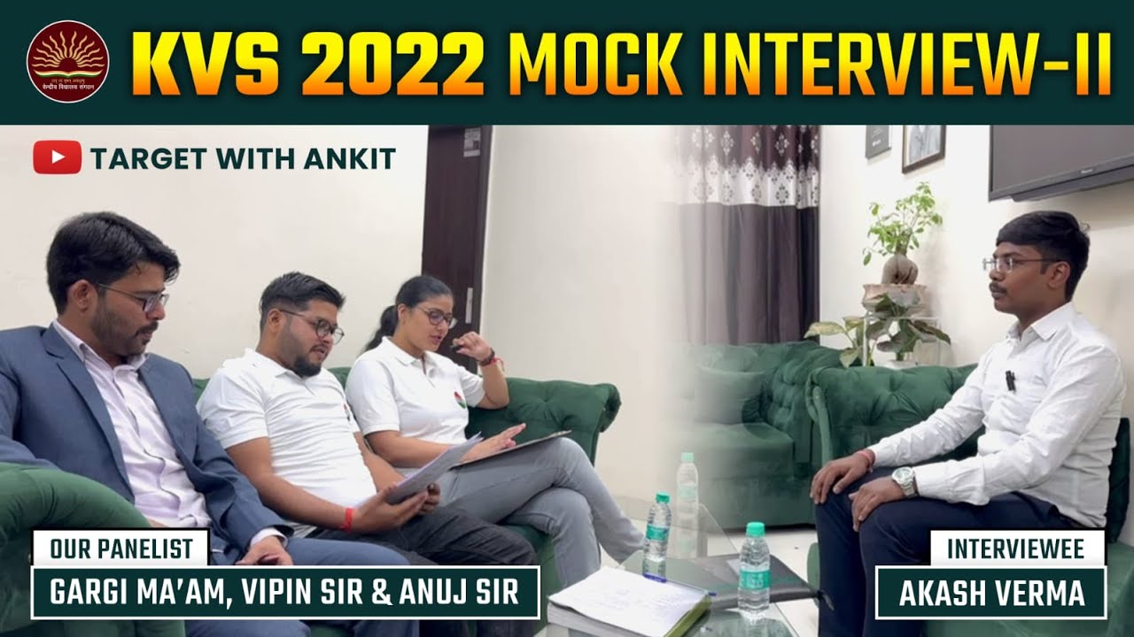 KVS PRT 2022 Mock Interview Aakash Verma | KVS Mock Interview By Gargi Ma'am