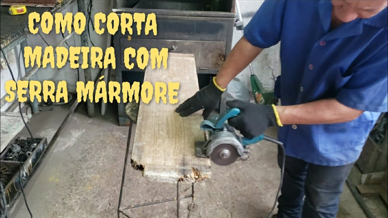 SERRA MÁRMORE MAKITA CORTANDO TABUA!