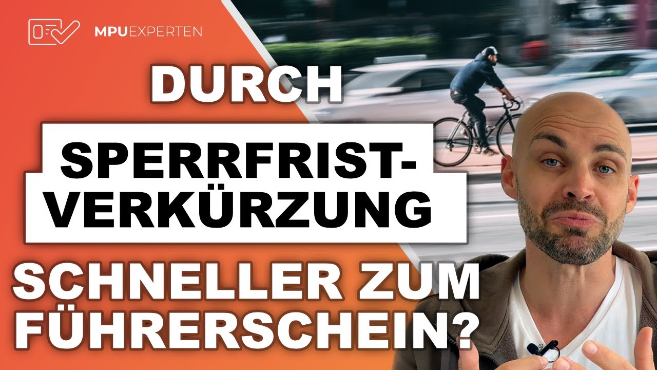 🧐 Komme mit einer Sperrfristverkürzung und MPU-Vorbereitung schneller zu deinem Führerschein!?
