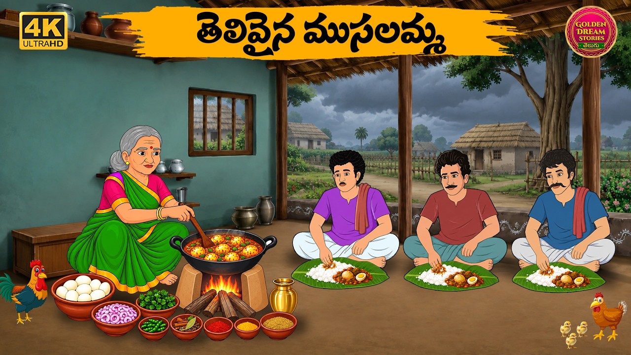 తెలివైన ముసలమ్మ - Telugu stories - Golden Dreams 68 - Neethi Kathalu Telugu - Telugu Moral Stories