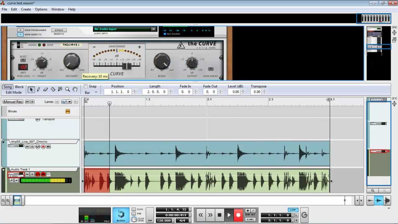 Reason 6.5 - Rack Extension - Selig Leveler - The Curve test