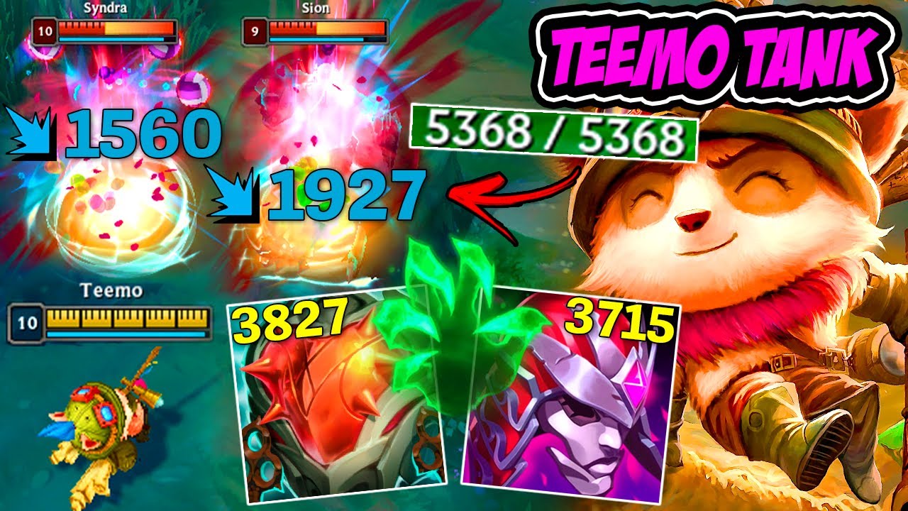 *ROUBADO* TEEMO AP TANK 5 MIL DE VIDA COM DANO ABSURDO - LEAGUE OF LEGENDS