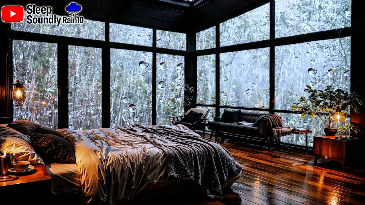 Rain Sounds for Sleeping - Sounds Heavy Rain & Thunder for Relax, Fast Sleep, Dispel Fatigue