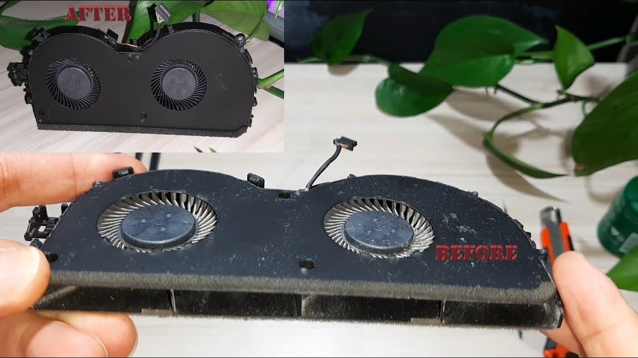 Clean laptop Cooling fans and put them back as they were (LENOVO LEGION Y520 LAPTOP )