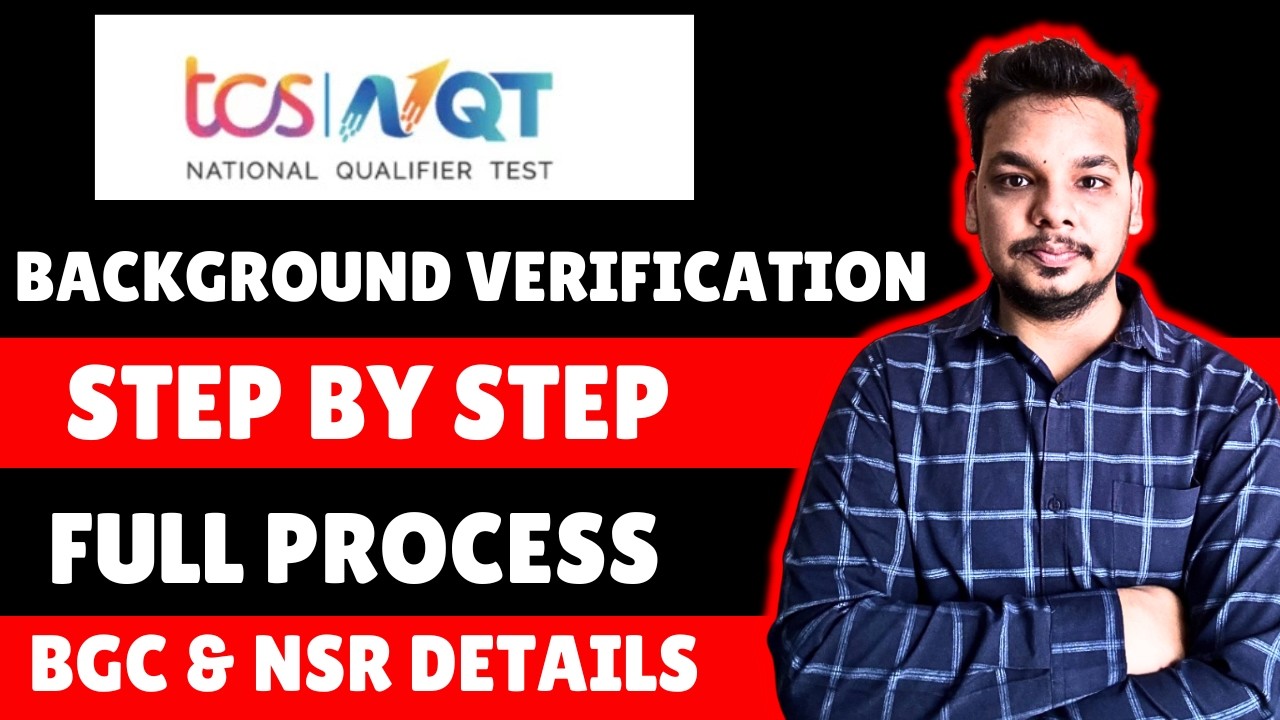 TCS NQT Step By Step Background Verification Process | TCS Background Check & NSR ITPIN | Details