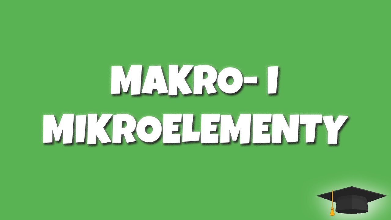 MAKRO- I MIKROELEMENTY | BIOLOGIA KLASA 1