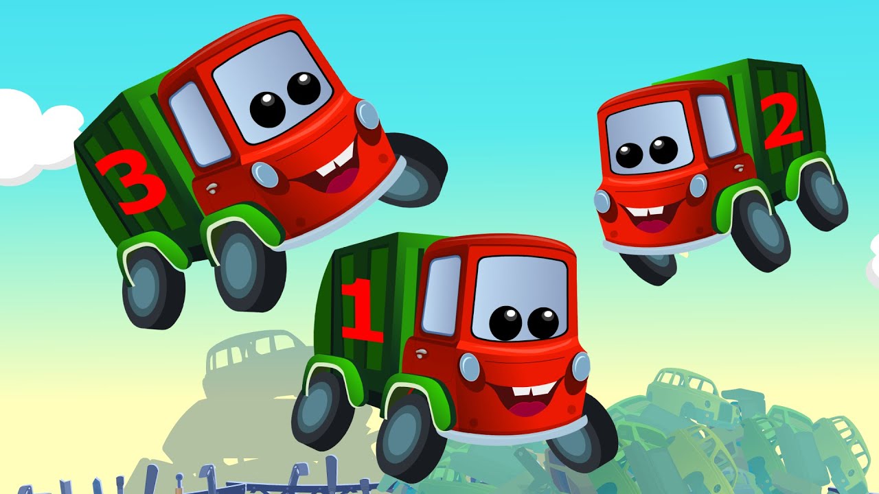 Zeek And Friends | Five Little Garbage Trucks | Car Rhymes And Songs