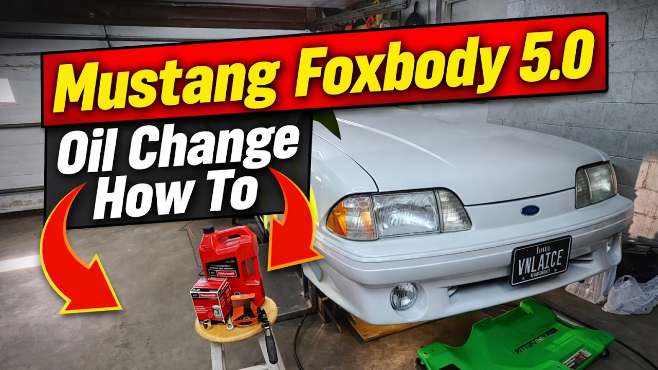 Mustang Foxbody 5.0 Oil Change How To 1989 V8