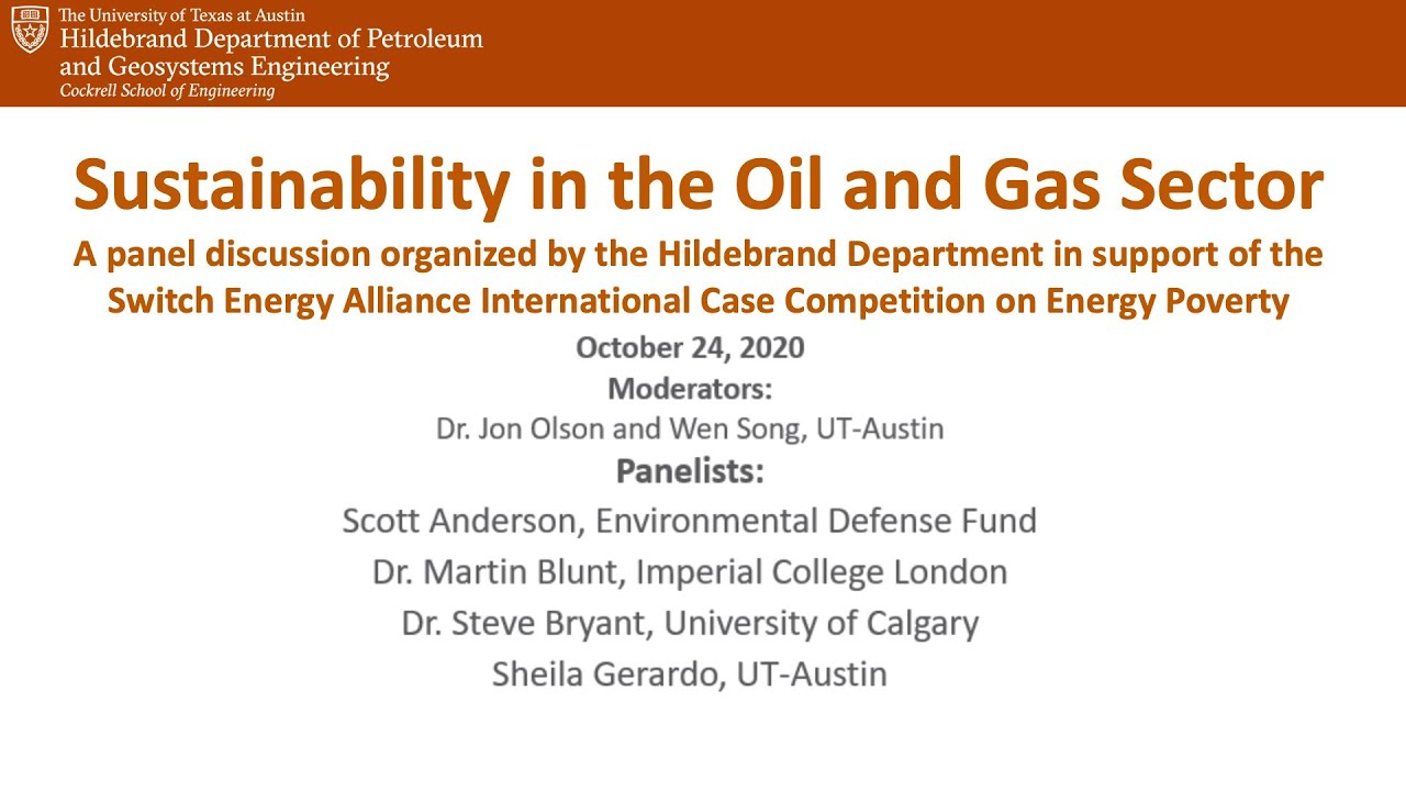 Sustainability in the oil and gas sector-October 24th, 2020
