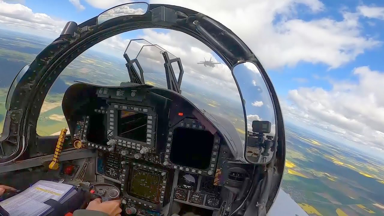 Spanish F-18 Hornets NATO Scramble & Takeoff Baltic Region &bull; Cockpit View Over Estonia