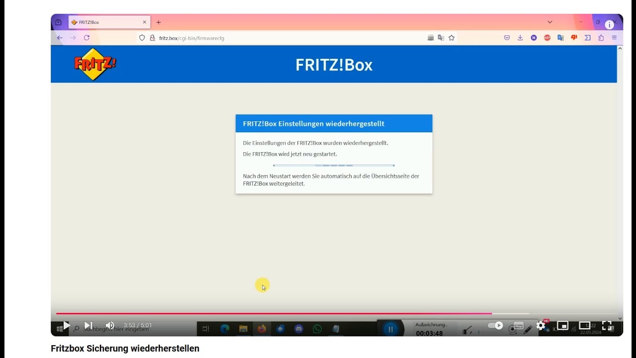 Fritzbox auf Werkseinstellungen zurücksetzen