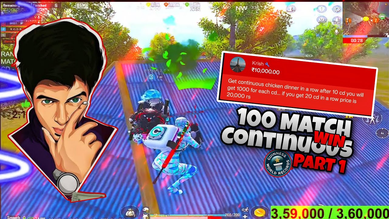 100 Match Continuous Win Part 1 #bgmi #bgmilive #madanop #madan #bts