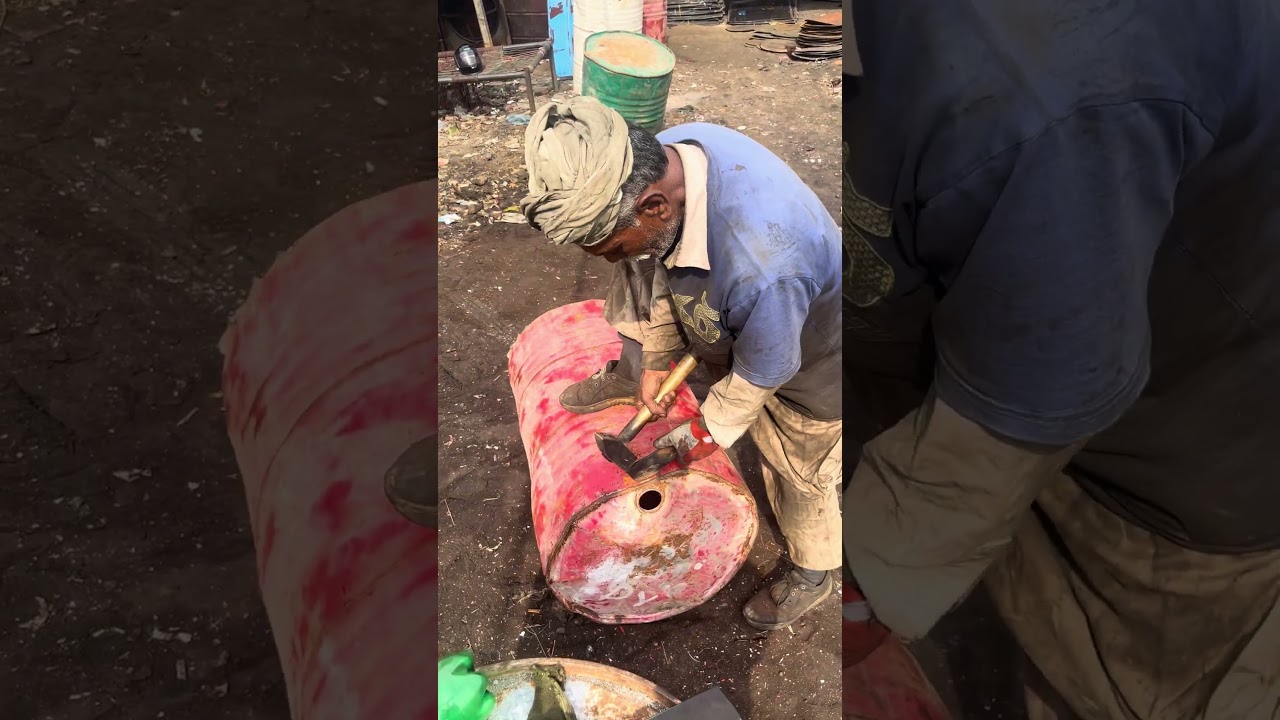 Old Drum Turned Into Iron Sheet &ndash; Amazing Recycling Process #factoryprocess