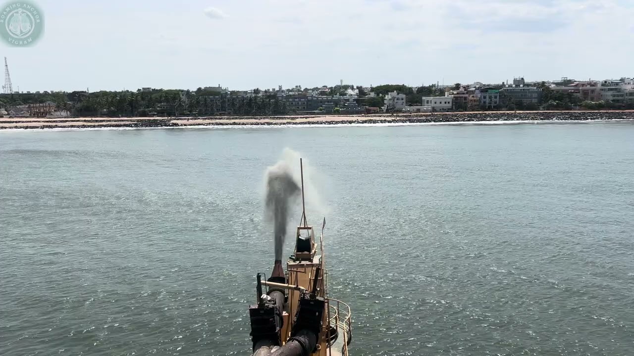 Dredging at Puducherry #dredging #rainbowing #beachnourishment #pondicherry #puducherry #harbour
