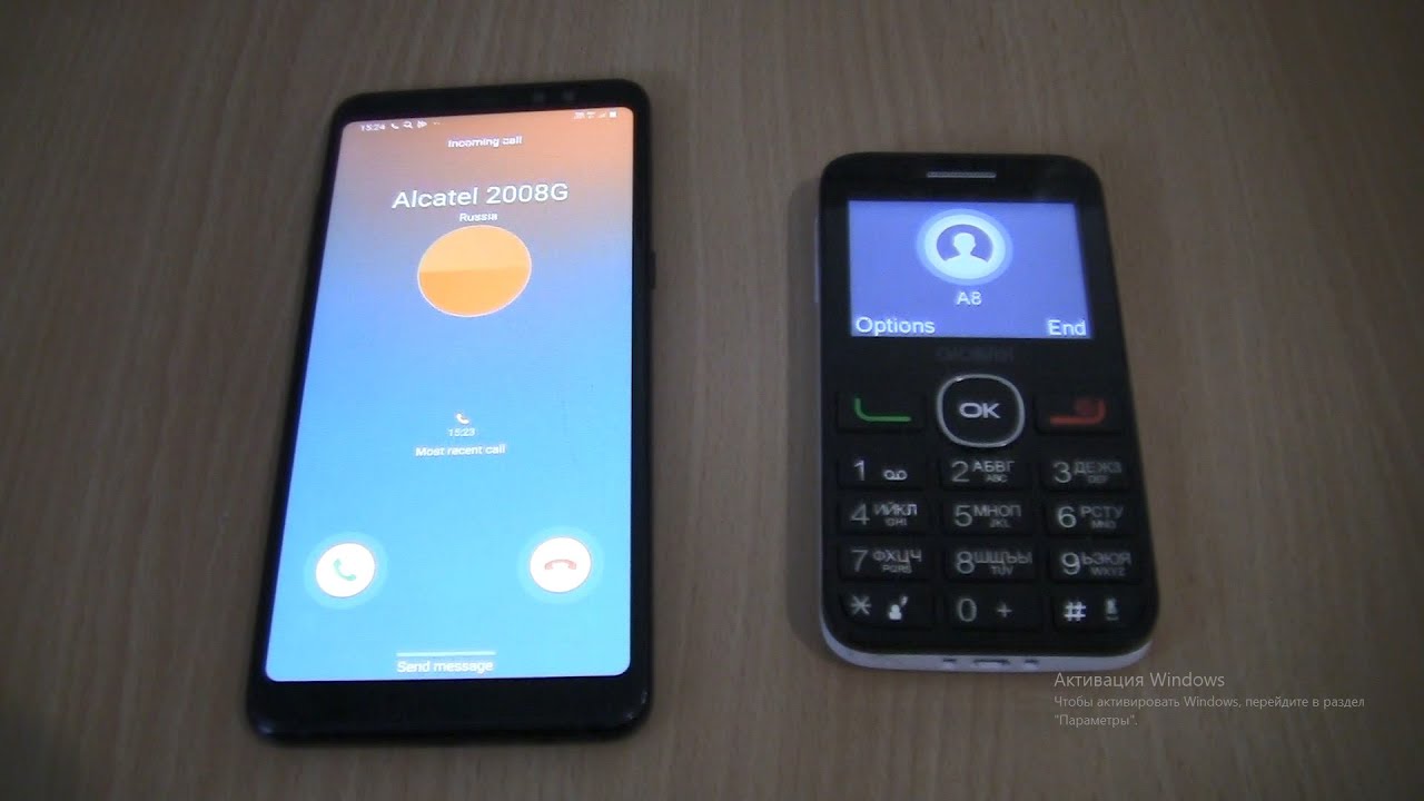 Over the Horizon Incoming call&Outgoing call at the Same Alcatel 2008G+ Samsung Galaxy A8+