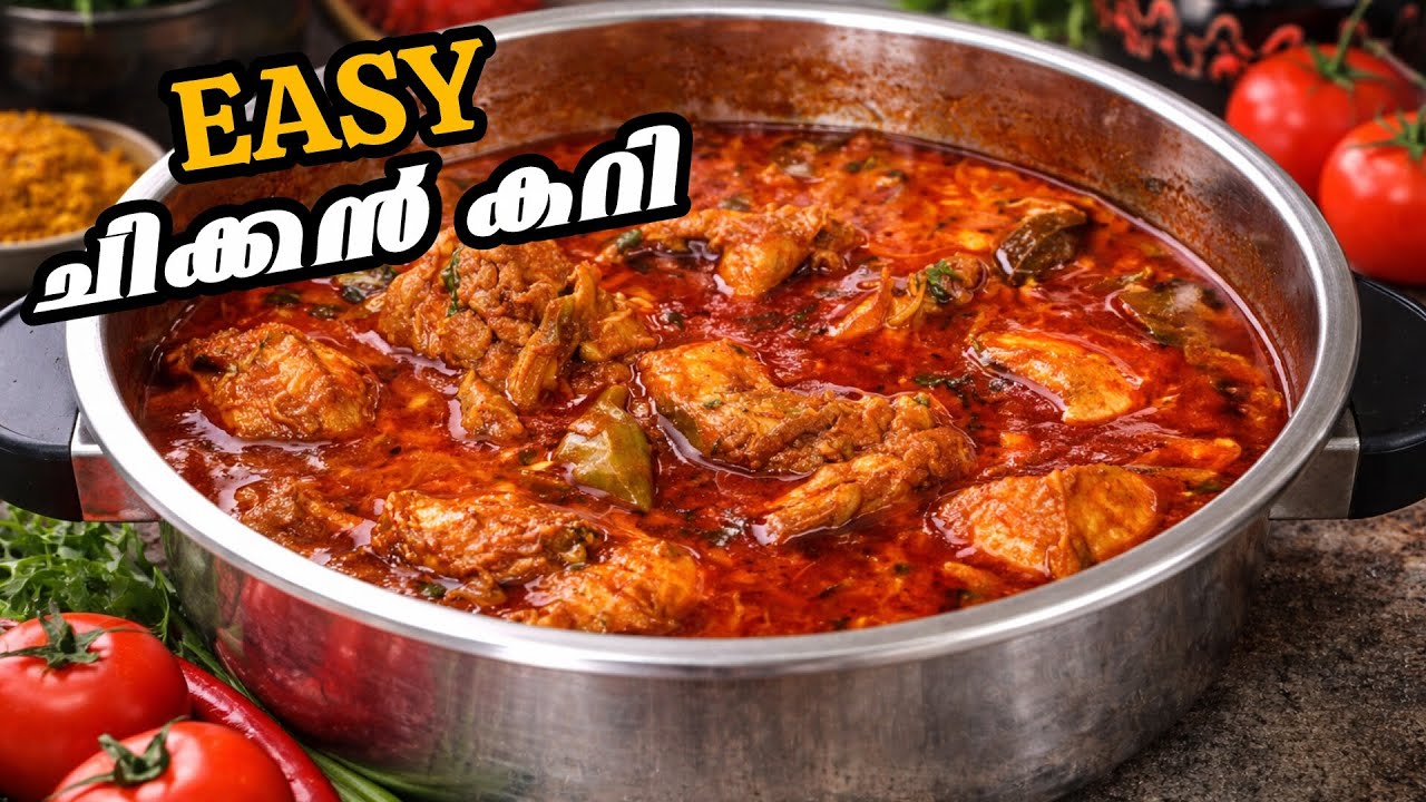 Easy Chicken Curry Recipe 🍲 | Easy Chicken Curry Malayalam | Chicken Curry Kerala Style 