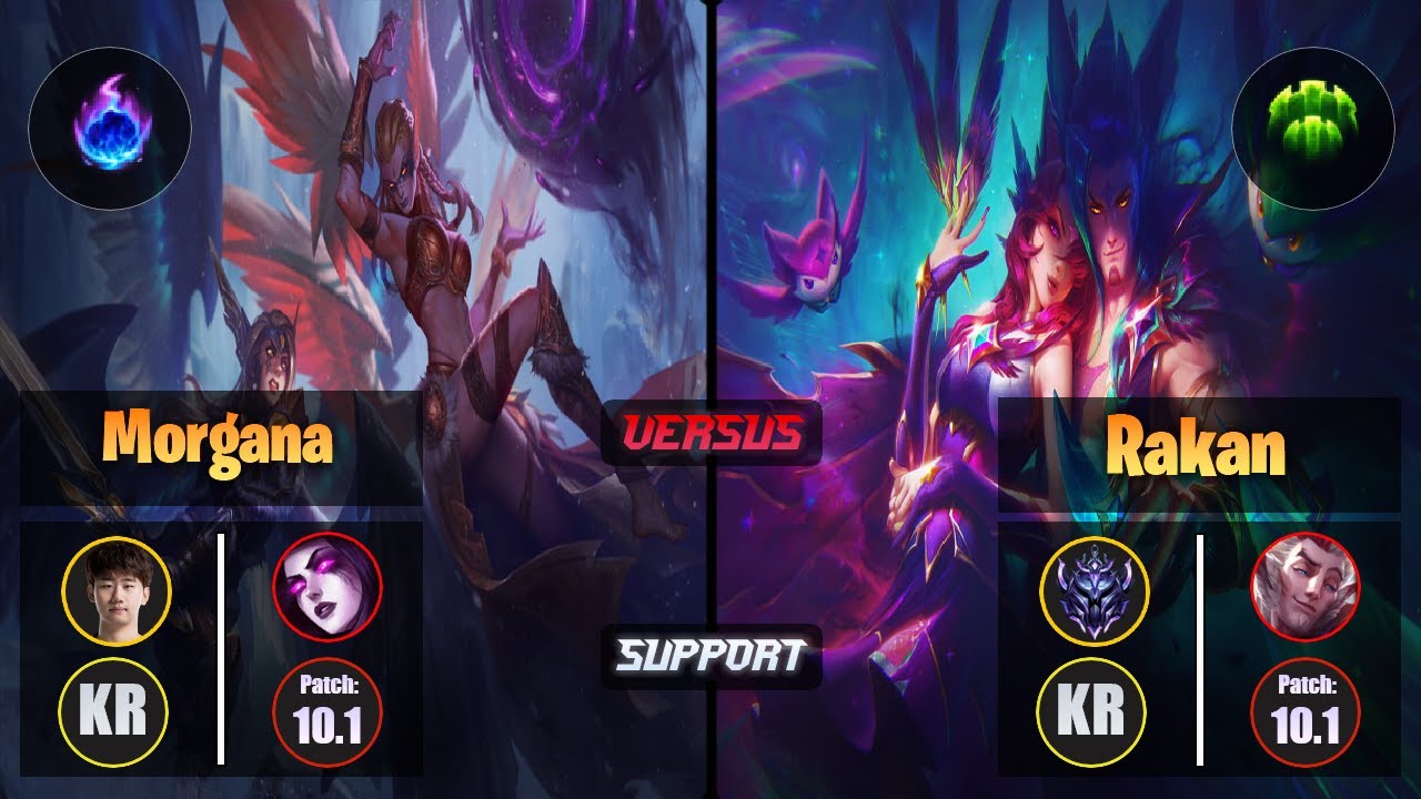 Kuro [Arcane Comet] MORGANA (Support) VS [Guardian] RAKAN - Diamond KR Patch 10.1