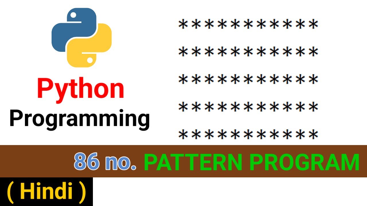 Learn 1000+ Python Pattern Programs|| Pattern- 86: To print square or ascii Pattern with *symbols
