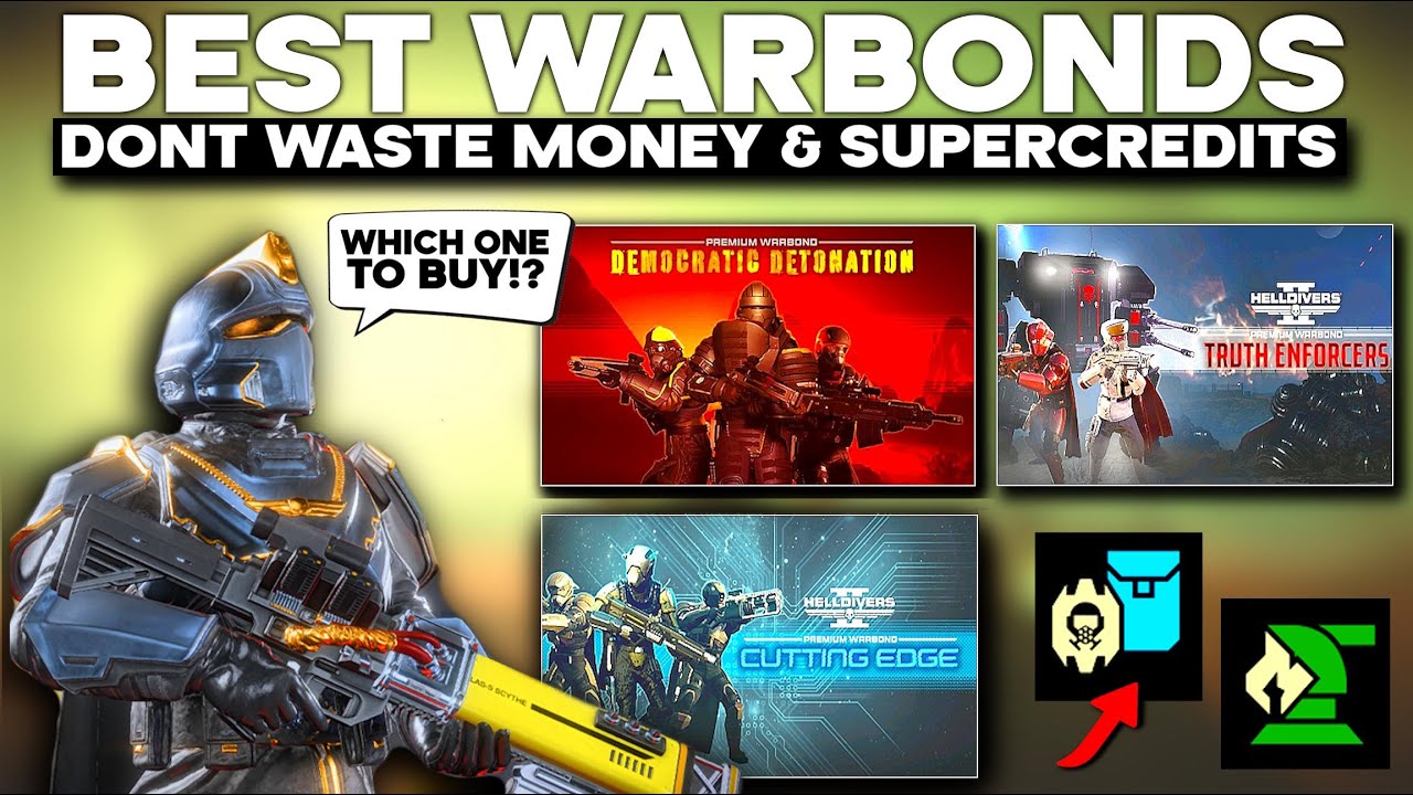 Helldivers 2 TOP 5 BEST WARBONDS YOU SHOULD BUY FIRST - BEST WEAPONS & STRATAGEMS, save supercredits