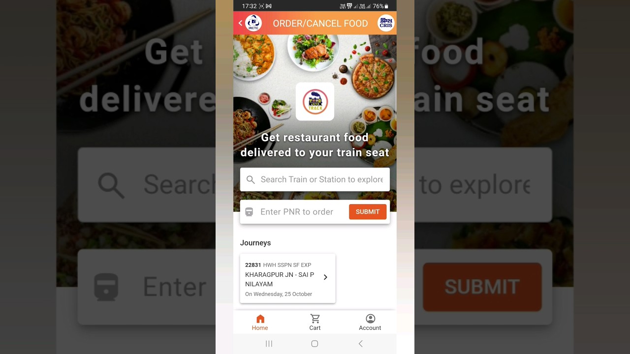 How to order food in train from IRCTC app?🧐#shorts #irctc #food