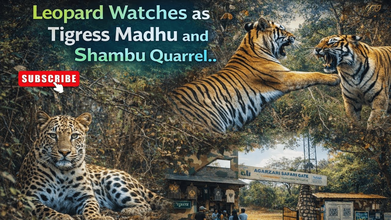 Jungle Mein Alarm Calls 😱 | Madhu–Shambu Fight | Leopard Bilkul Shaant | Agarzari Safari #wildlife