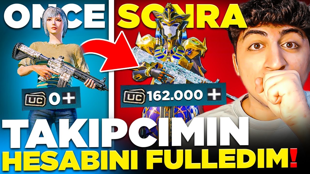 TAKİPÇİMİN HESABINI 162.000 UC'YE FULLEDİM! (REKOR) | PUBG Mobile