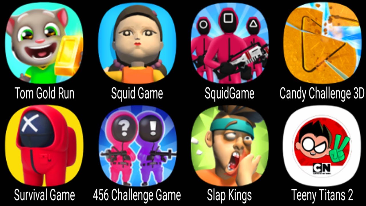Tom Gold Run, Squid Game, SquidGame, Candy Challenge 3D, Survival Game, 456 Challenge Game ...