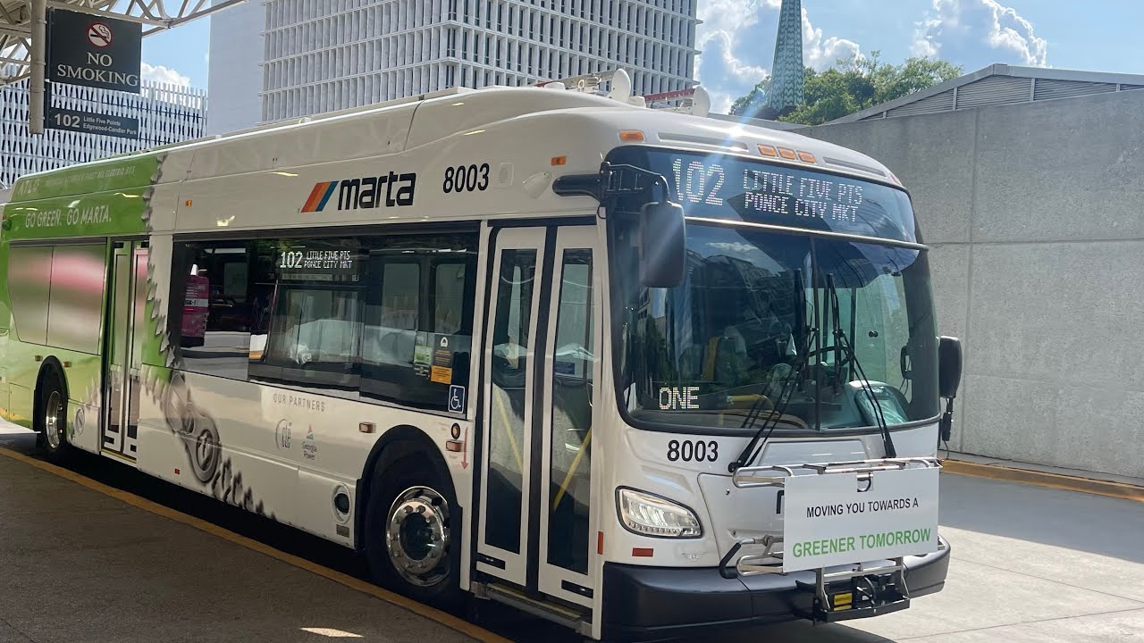 MARTA New Flyer Xcelsior XE40 Charge Bus 8003 Ride On pt.2 on Route 2 Ponce De Leon…..