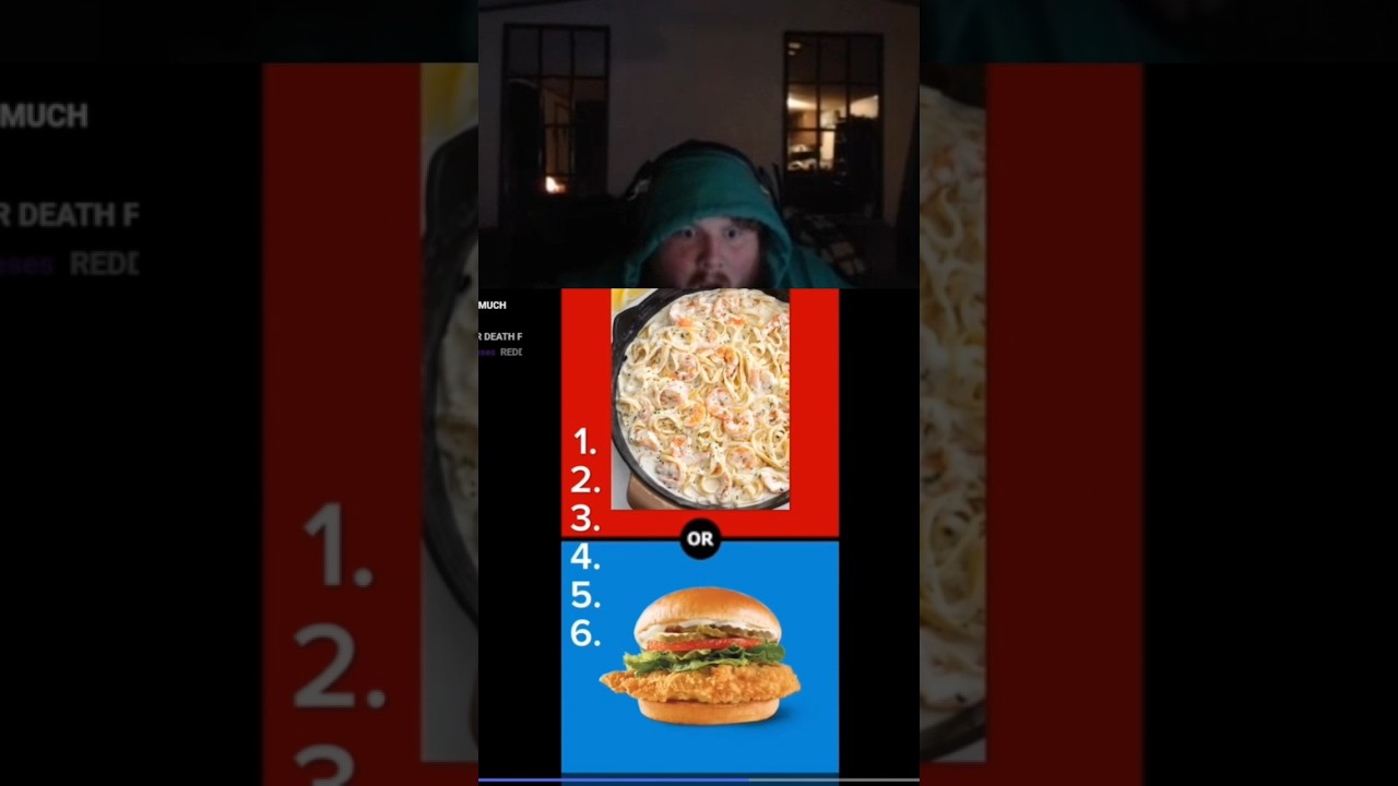 CaseOh Does Would You Rather & Ranking Food 😂 #caseoh #meme