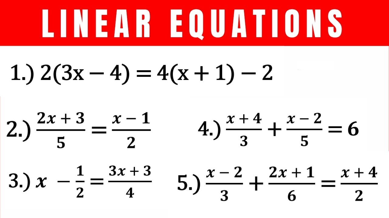 Linear Equations (Numerical Ability)