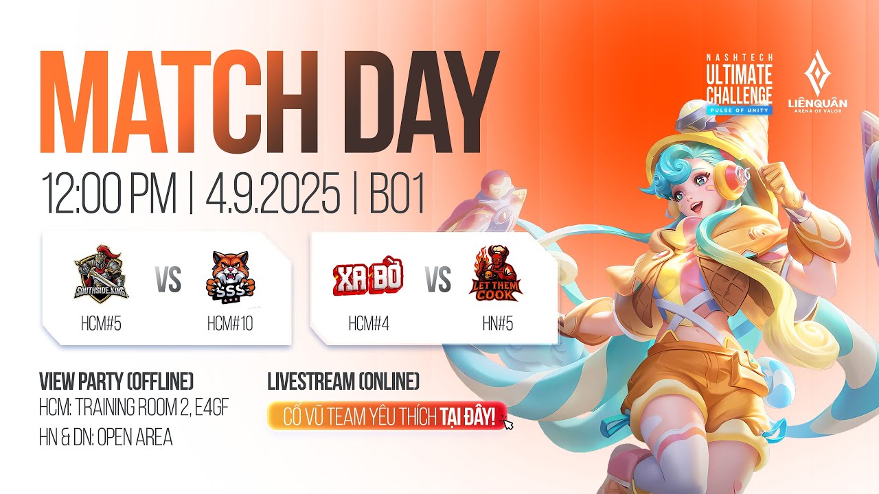 NASHTECH AOV 2025 | SSK vs SSS & Xa Bờ vs Let Them Cook | MATCH DAY
