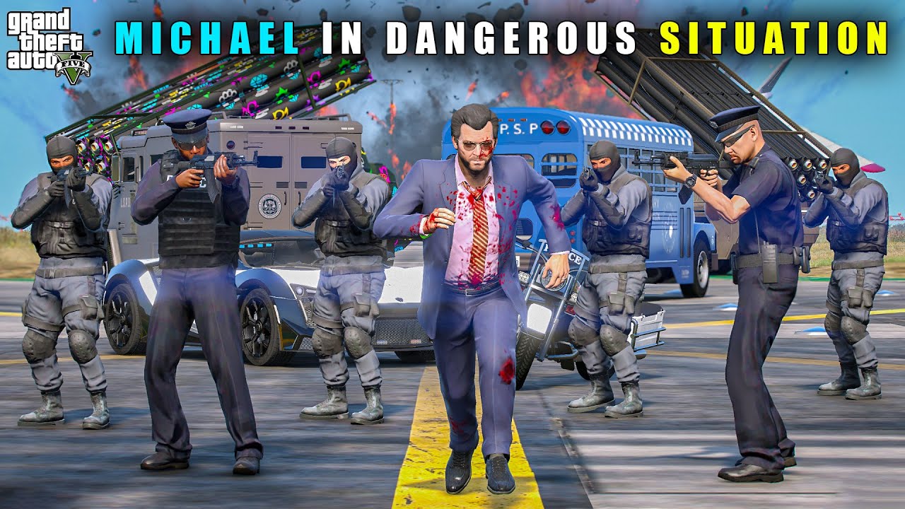 GTA 5 : MICHAEL IN BIG DANGEROUS SITUATION || BB GAMING