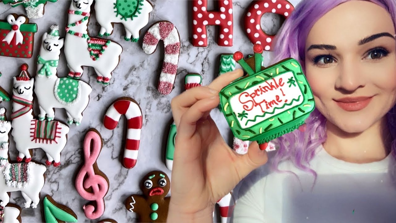 Fun Christmas Llama Cookies with Emily! | Satisfying Cookie Decorating | Sprinkle TIme