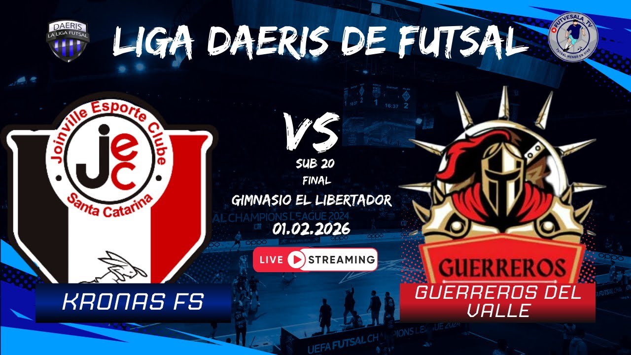 🔴En Vivo🏆Liga Daeris Futsal  Infantil Caracas⚽/ Sub 20 / KRONAS FS Vs GUERREROS DEL VALLE📺