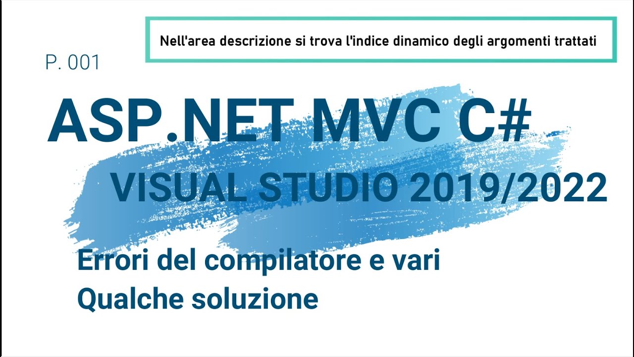 001 - Visual  Studio e gli errori del compilatore