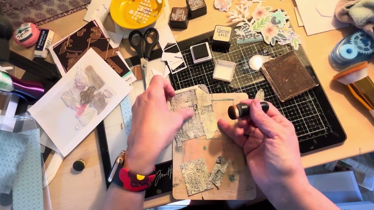 Grungy mailbox greeting card -full tutorial