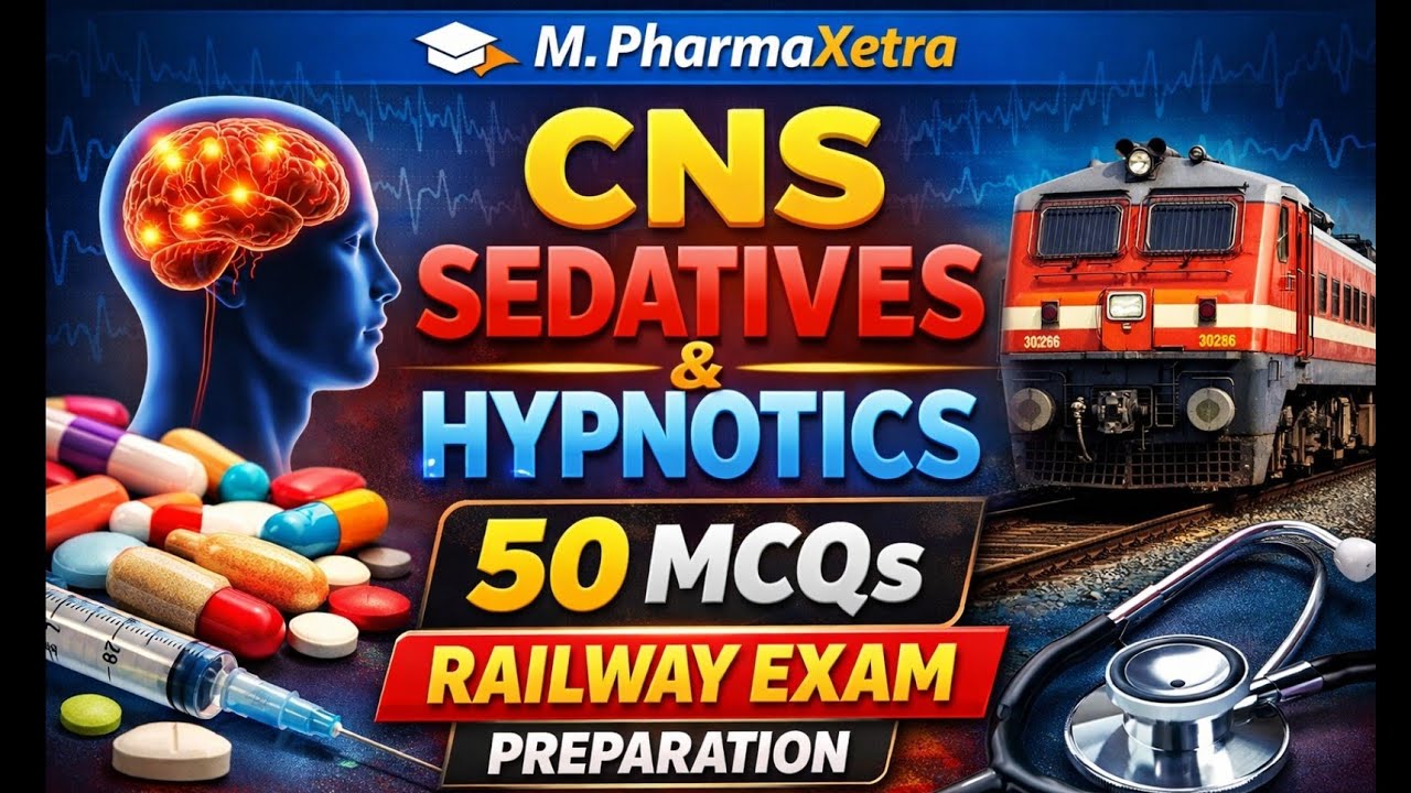 Drug acting on CNS || Sedatives and Hypnotics || Railway pharmacist exam preparation ||