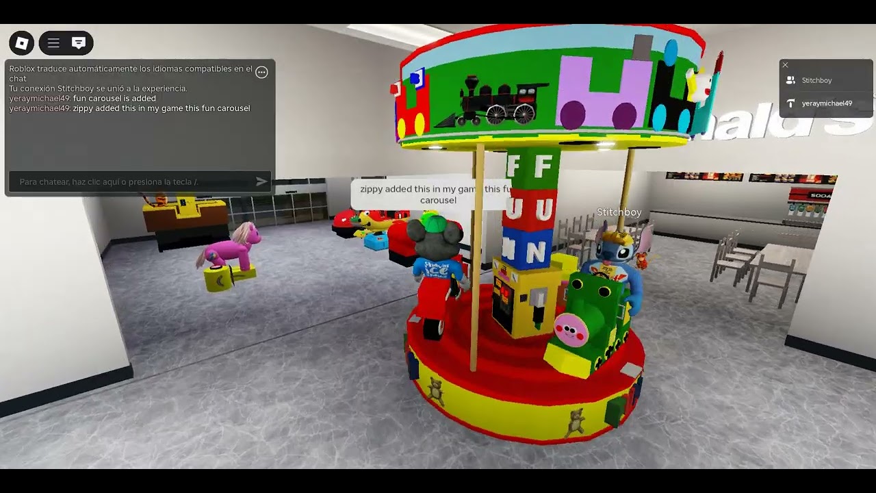 Fun Carousel Kiddie ride rg Mitchell at Walmart in Roblox